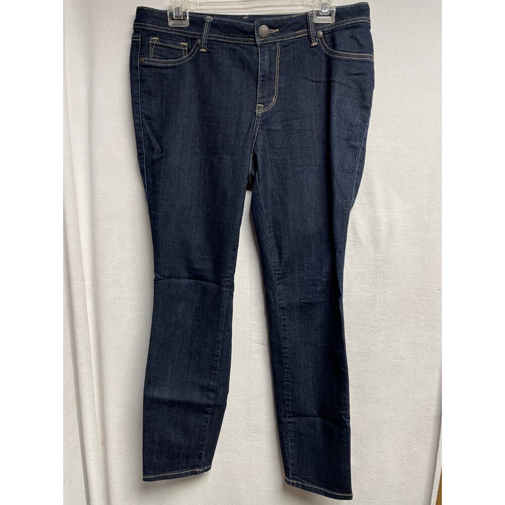 Roz & Ali jeans dark blue denim size 10 S spandex women’s